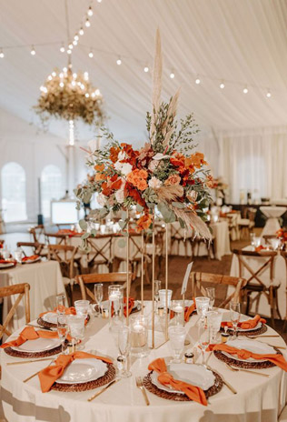 Осенний декор на свадьбу 