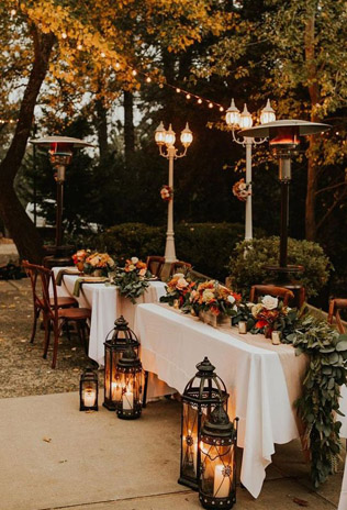 Осенний декор на свадьбу 