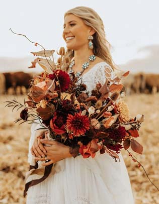 Осенний декор на свадьбу 