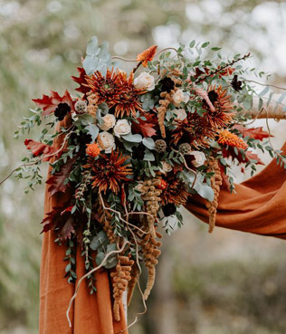 Осенний декор на свадьбу 