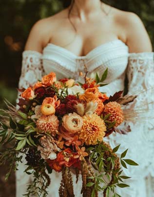 Осенний декор на свадьбу 