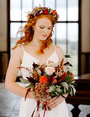 Осенний декор на свадьбу 