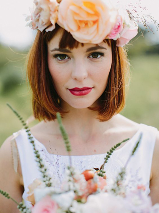 45 свадебных причесок для коротких волос  