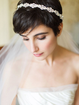 45 свадебных причесок для коротких волос  