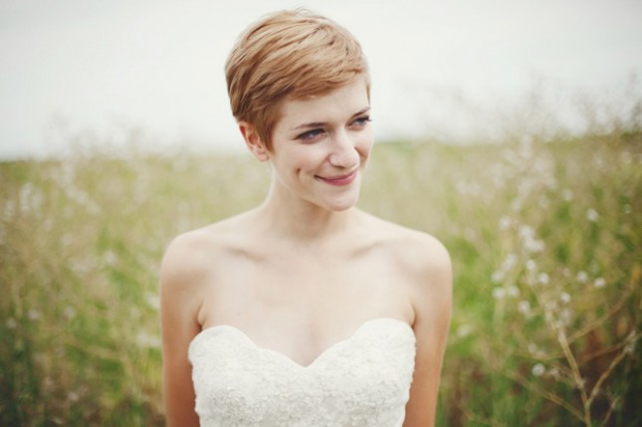 45 свадебных причесок для коротких волос  