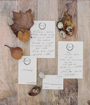 45 самых красивых приглашений для осенней свадьбы 