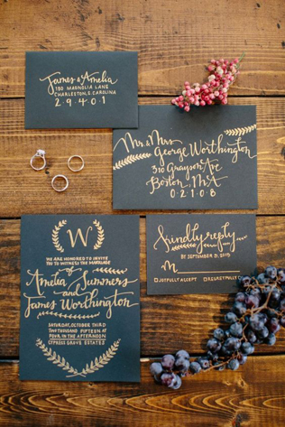 45 самых красивых приглашений для осенней свадьбы 