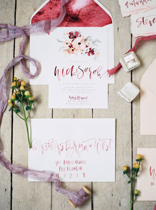 45 самых красивых приглашений для осенней свадьбы 