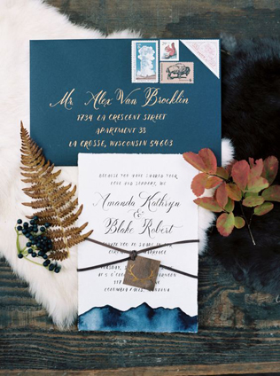 45 самых красивых приглашений для осенней свадьбы 