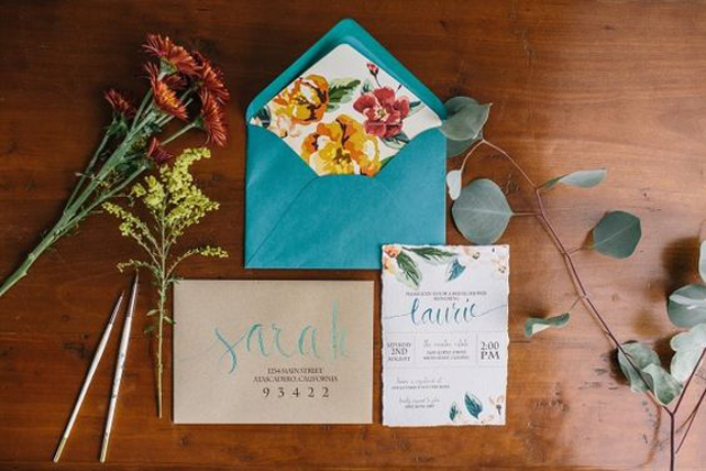 45 самых красивых приглашений для осенней свадьбы 