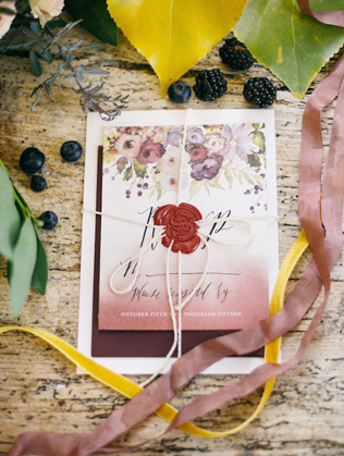 45 самых красивых приглашений для осенней свадьбы 