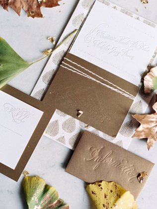 45 самых красивых приглашений для осенней свадьбы 