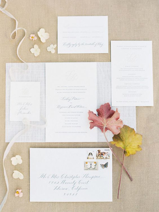 45 самых красивых приглашений для осенней свадьбы 