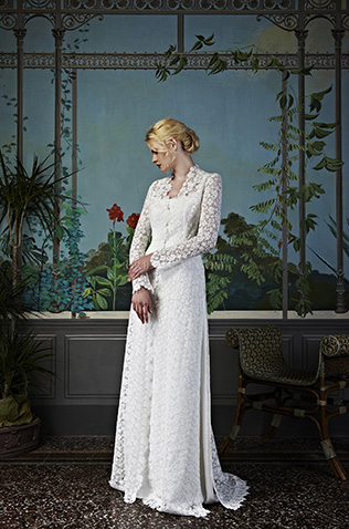 свадебное платье с длинными рукавами