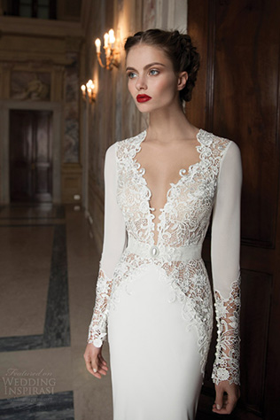 свадебное платье с длинными рукавами