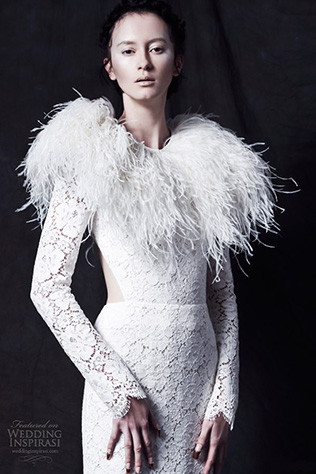 свадебное платье с длинными рукавами