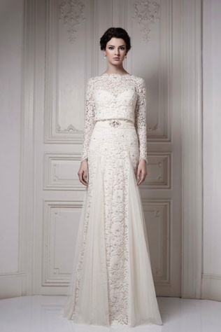 свадебное платье с длинными рукавами