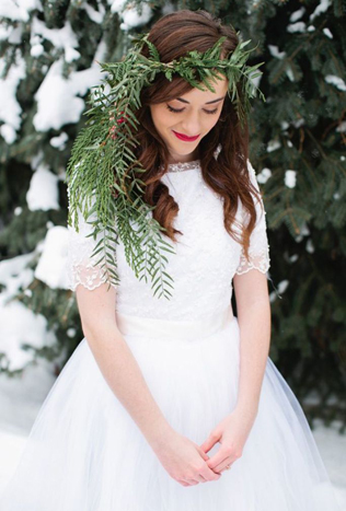 46 причесок для зимнего образа невесты 