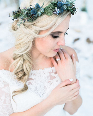 46 причесок для зимнего образа невесты 