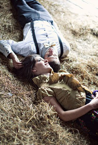 зимняя фотосессия лав стори с животными