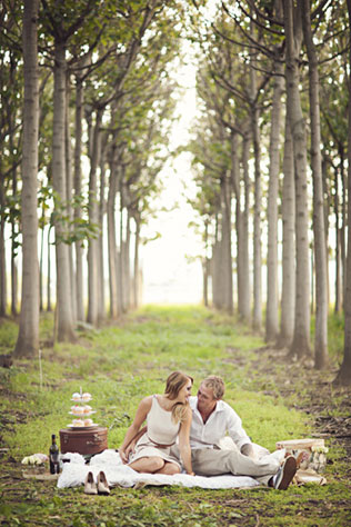 Свадьба для двоих, пикник для жениха и невесты