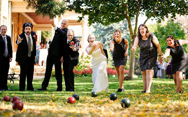 игра Bocce Ball на свадьбе