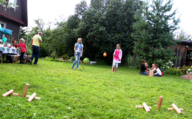 игра городки на свадьбе