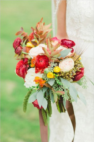 Осенняя свадьба: 50 букетов невесты 