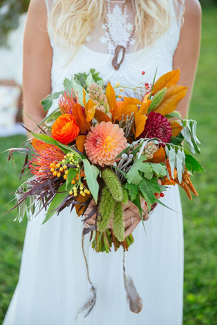 Осенняя свадьба: 50 букетов невесты 