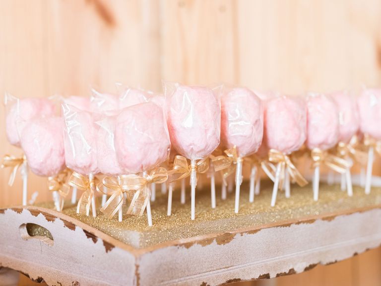 съедобные подарки гостям на свадьбе, сладкая вата 