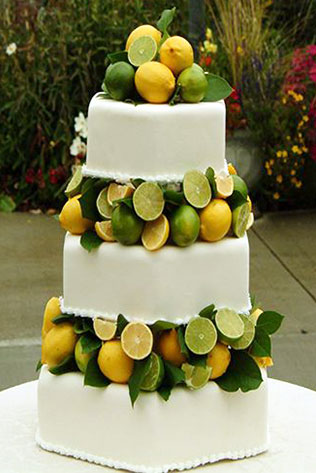 свадебный торт с лимонами