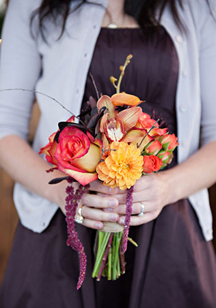 осенний букет невесты