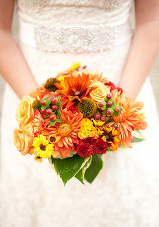 осенний букет невесты