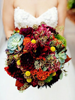 осенний букет невесты