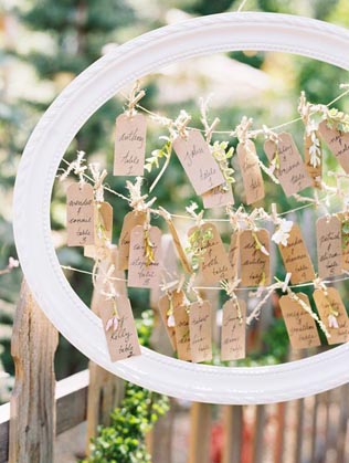 60 оригинальных идей для дизайна рассадочных карточек, карточки в рамке