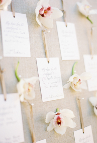 60 оригинальных идей для дизайна рассадочных карточек, цветы