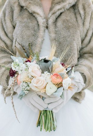 Зимняя свадьба: 60 букетов невесты 