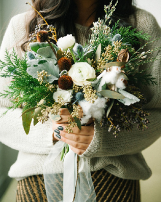 Зимняя свадьба: 60 букетов невесты 