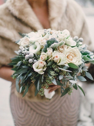 Зимняя свадьба: 60 букетов невесты 