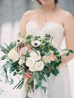 Зимняя свадьба: 60 букетов невесты 