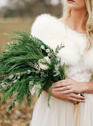 Зимняя свадьба: 60 букетов невесты 