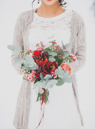 Зимняя свадьба: 60 букетов невесты 