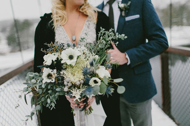 Зимняя свадьба: 60 букетов невесты 