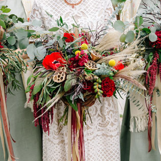 Зимняя свадьба: 60 букетов невесты 