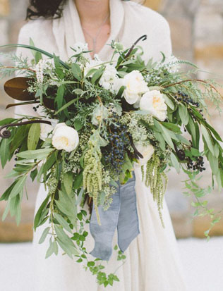 Зимняя свадьба: 60 букетов невесты 