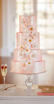 золотой свадебный торт