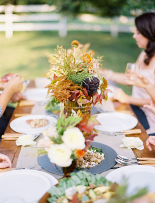 Осенняя свадьба: 68 цветочных композиций 