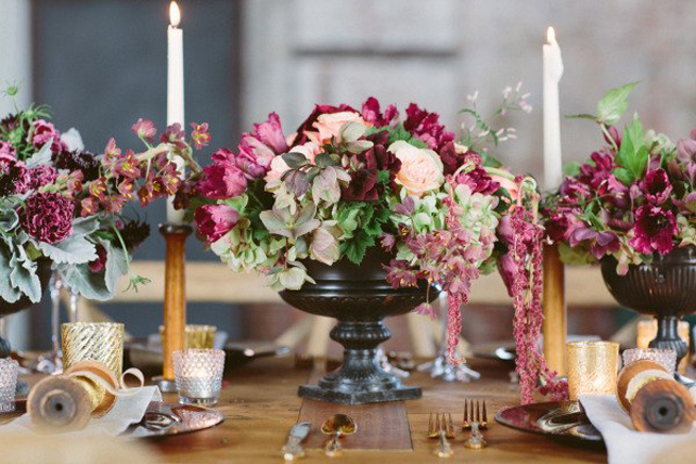 Осенняя свадьба: 68 цветочных композиций 