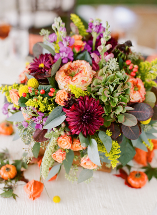 Осенняя свадьба: 68 цветочных композиций 