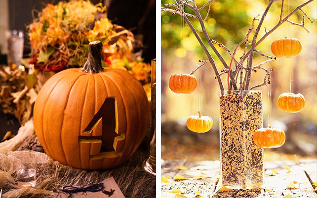 осенняя свадьба, тыква в декоре
